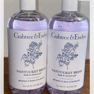2 CRABTREE & EVELYN NANTUCKET BRIAR Bath & Shower Gel Body Wash Soap 16.…